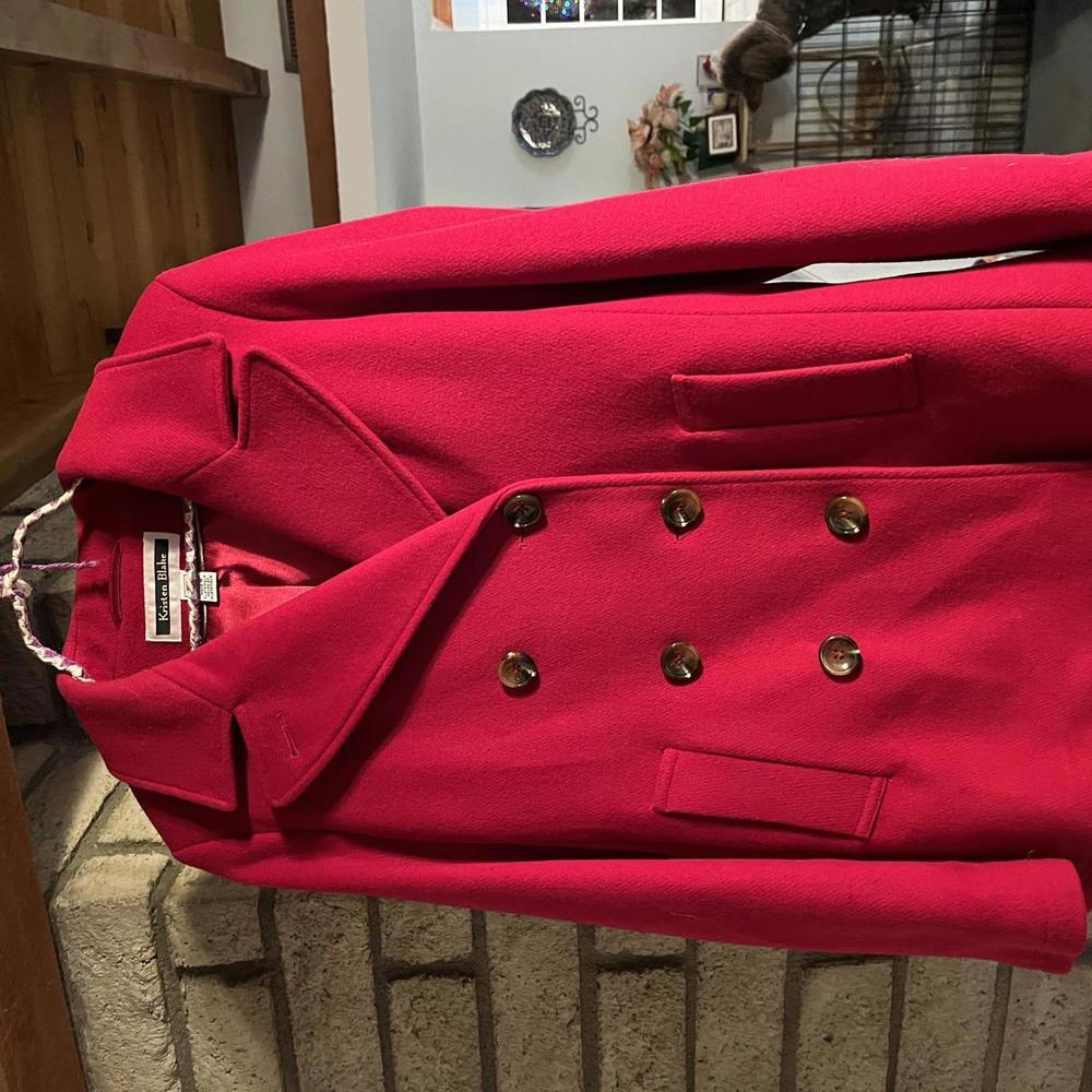 VINTAGE Red Wool Kristen Blake Coat